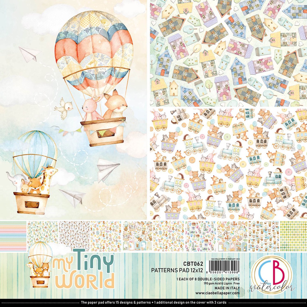 Ciao BellaMy Tiny World  12" x 12" Patterns Pad  