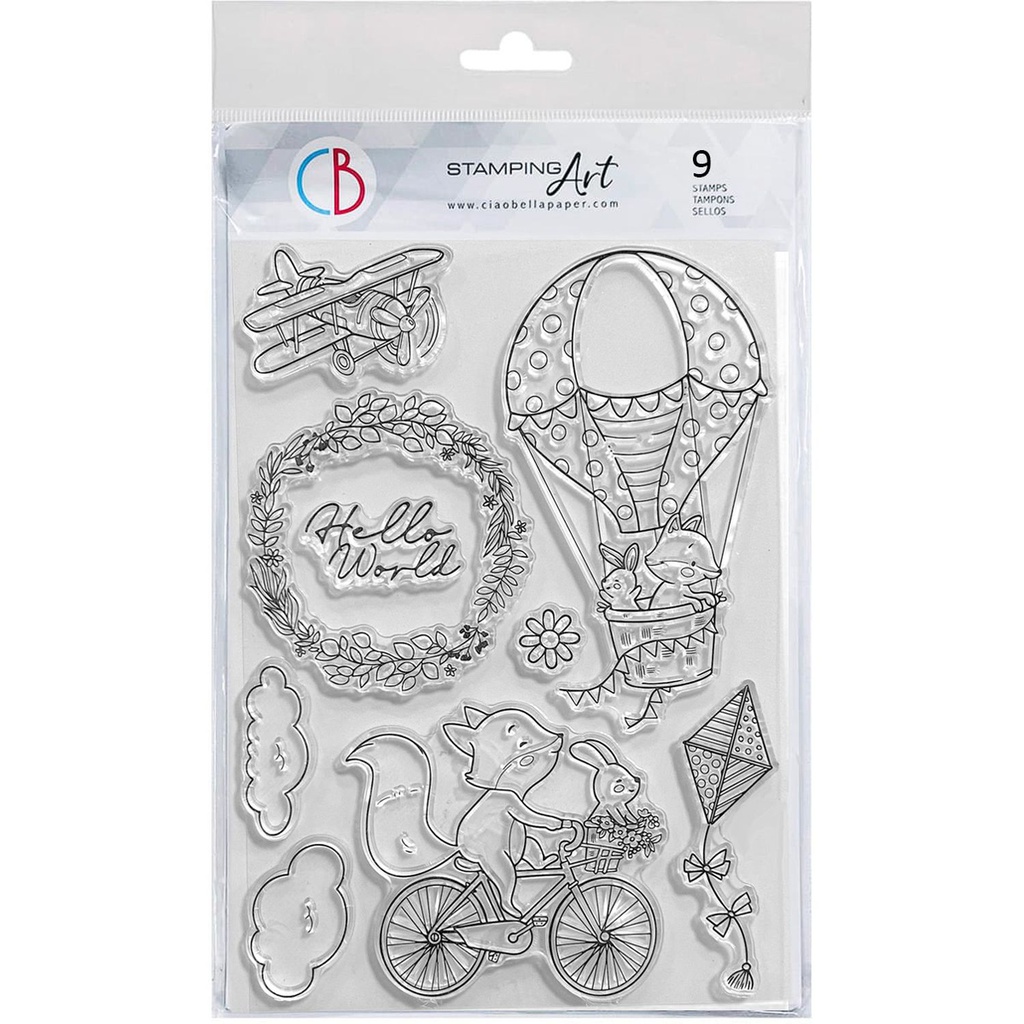 Ciao Bella Paper - Hello World 6"x8" Stamp Set  