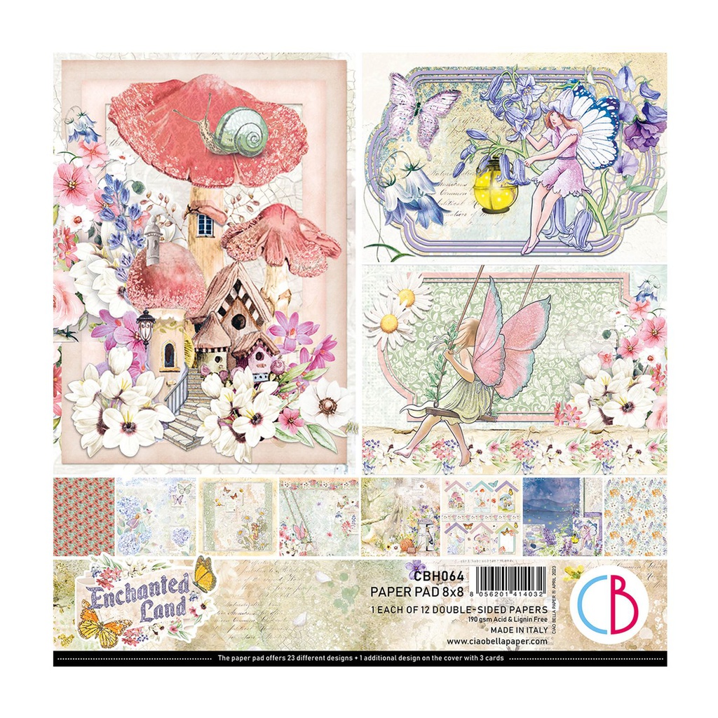 Ciao Bella Paper - Enchanted Land - 8"x8" Paper Pad 