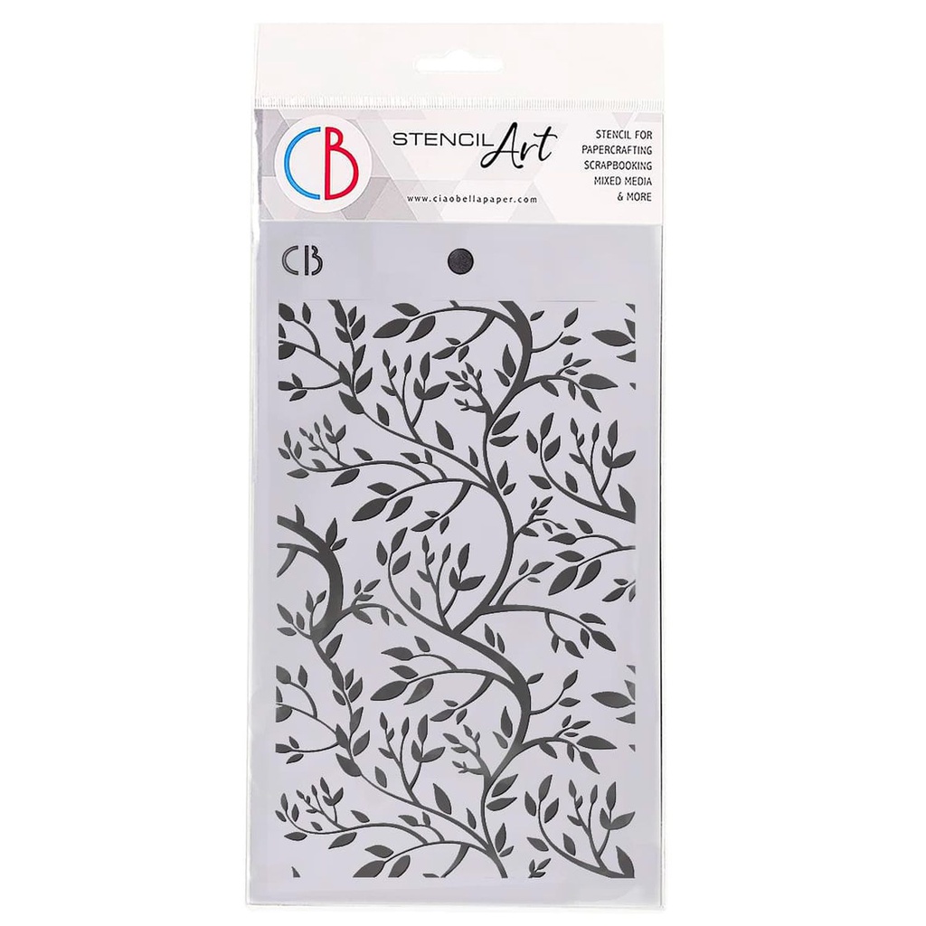 Ciao Bella Texture Stencil 5" x 8" - Tree Branches