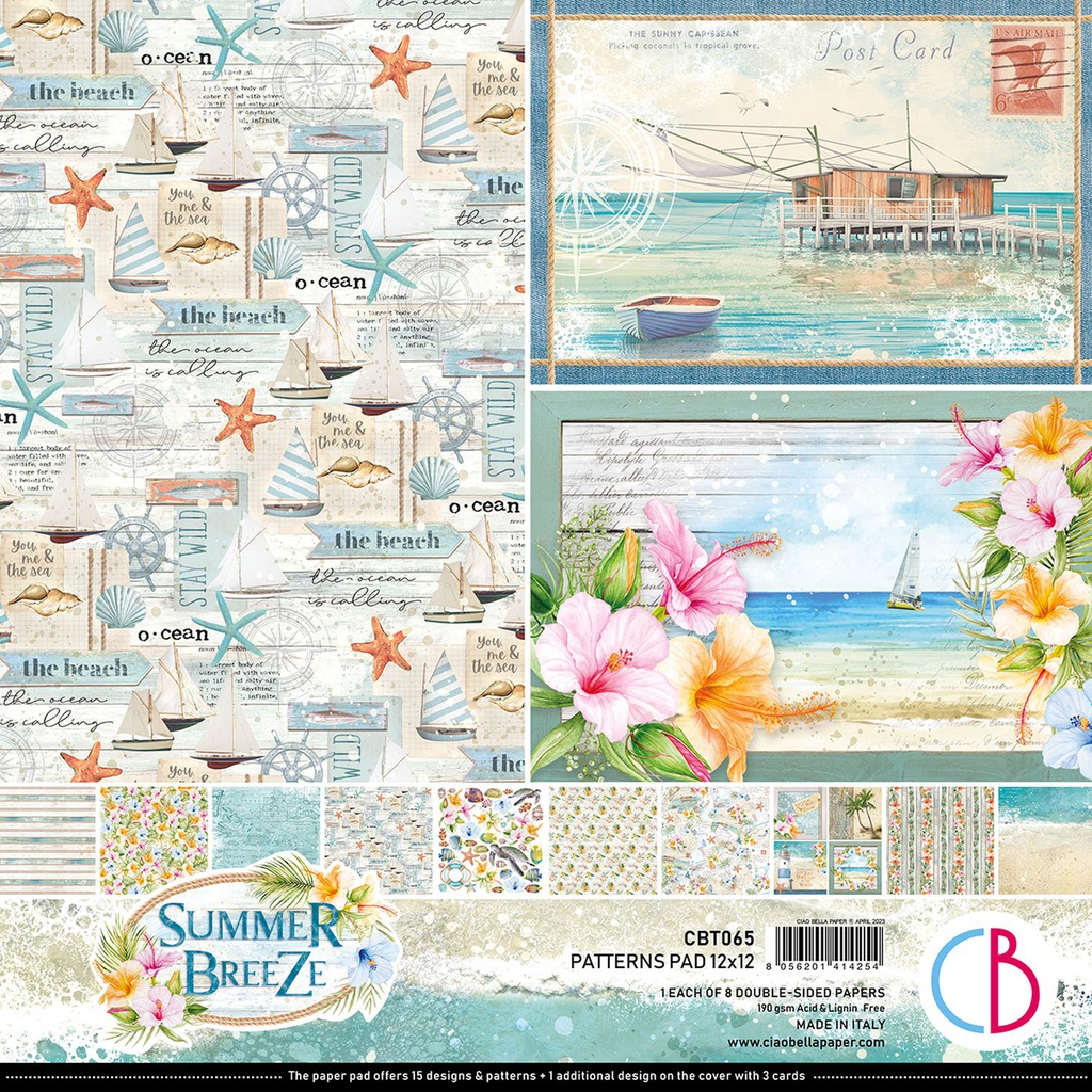 Ciao Bella Summer Breeze 12" x 12" Patterns Pad