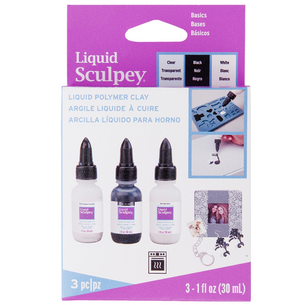 Liquid Sculpey Multipack -- Basics, 3 x 1 fl oz (29 ml)