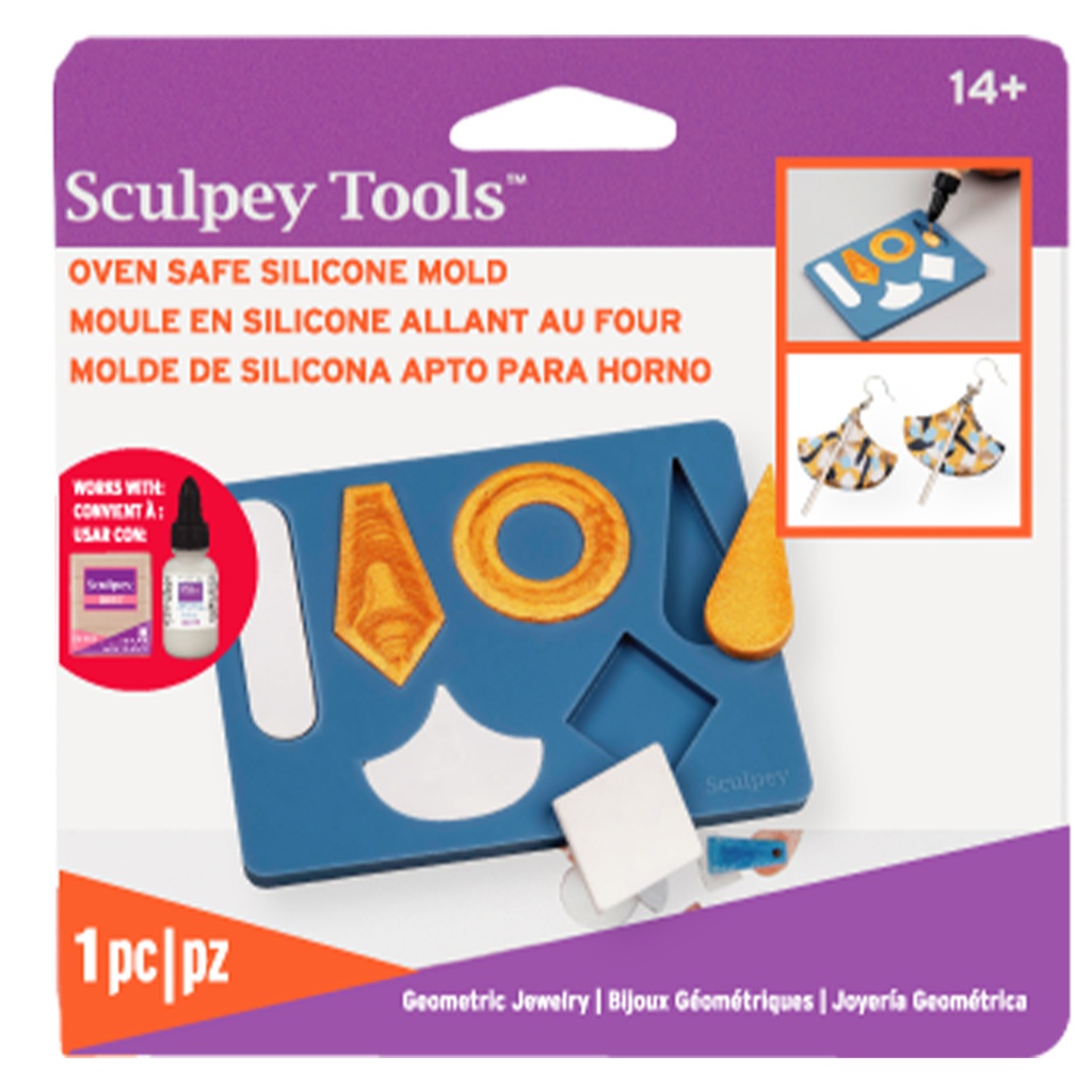 Sculpey Silicone Oven Safe Mold - Geometric Jewelry