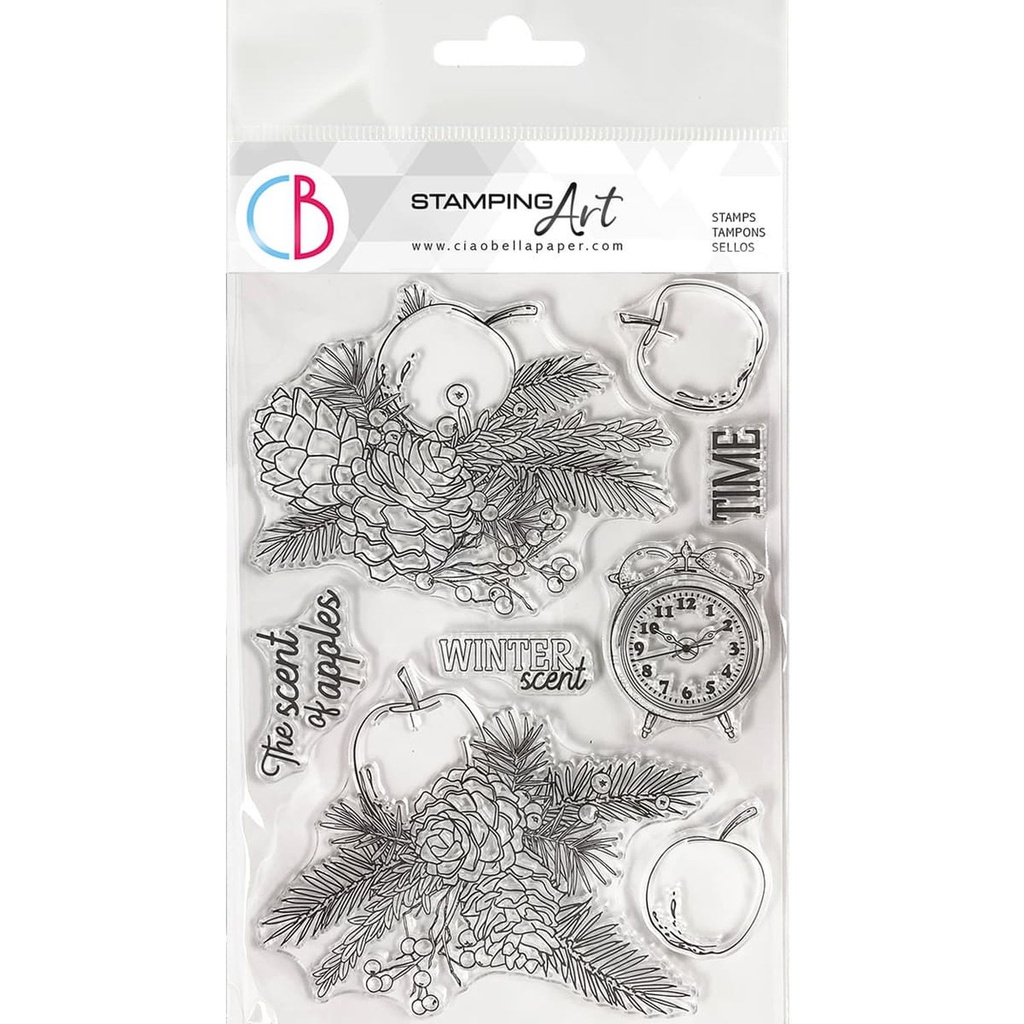 Ciao Bella Paper - Winter Scent 6"x8" stamp set