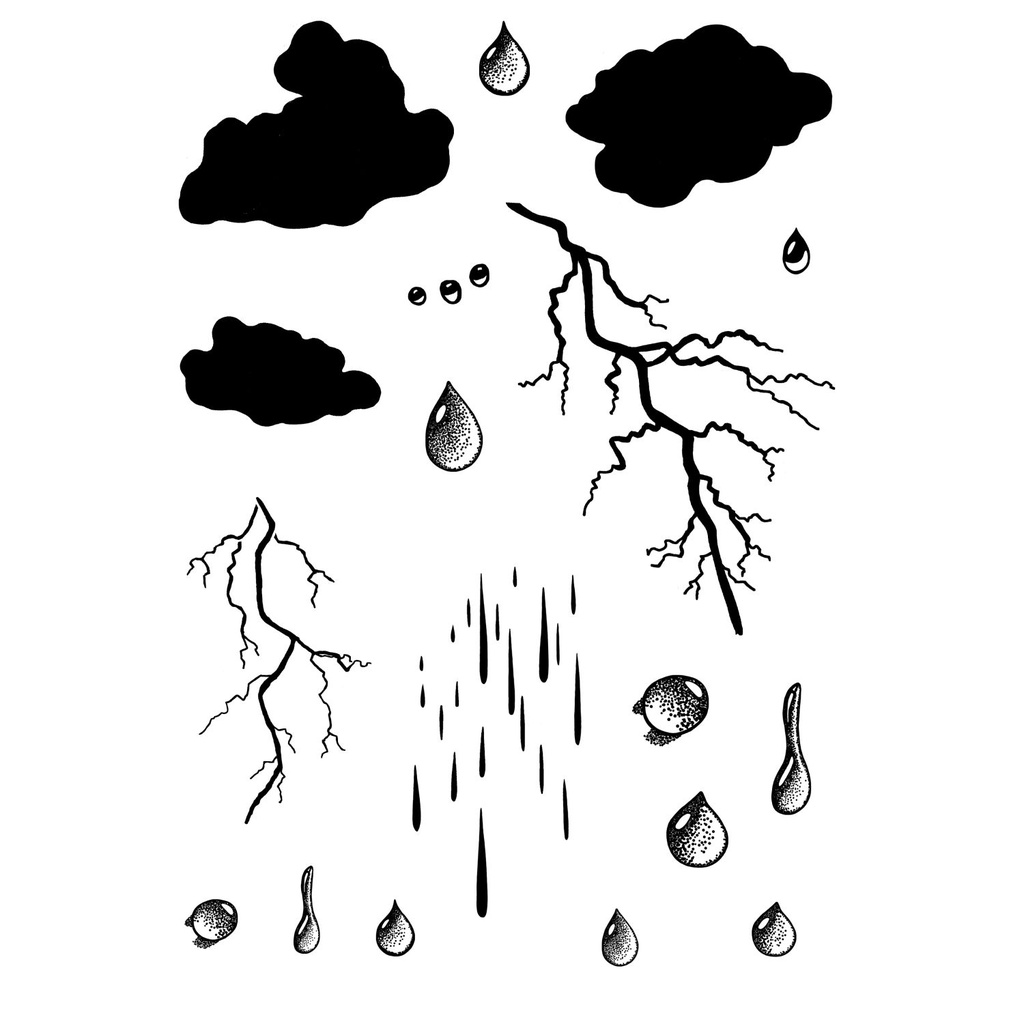 Wet Weather Clear Stamp Set