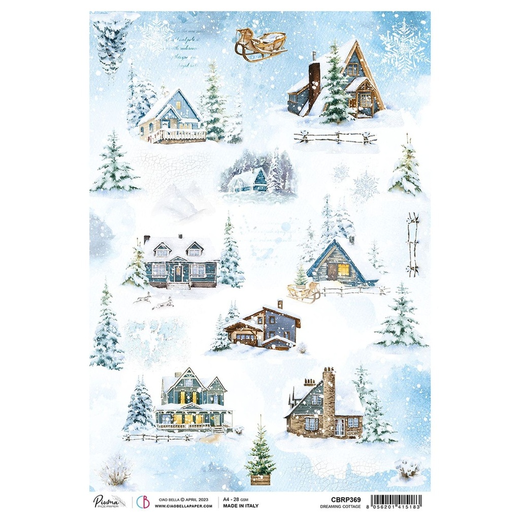 Dreaming Cottage - Ciao Bella Piuma Rice Paper A4 - Single Sheet