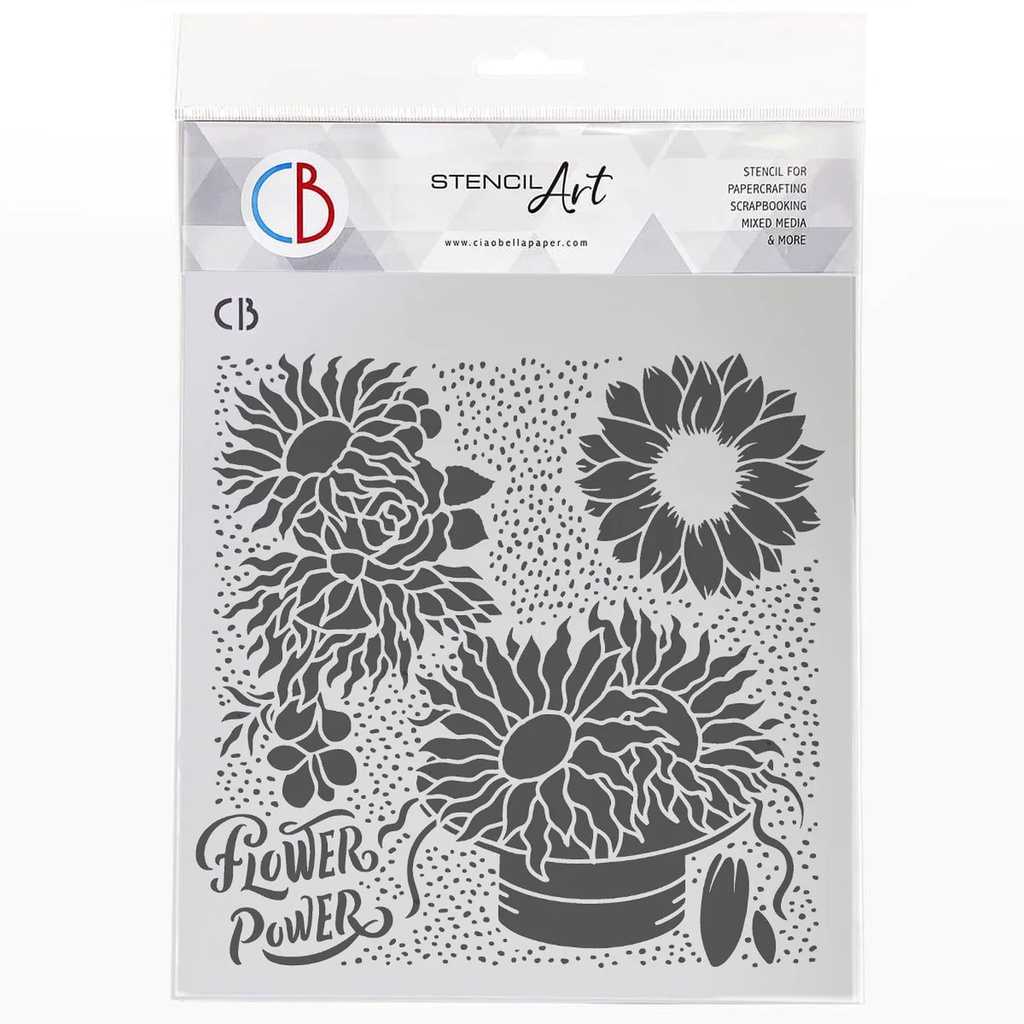 Ciao Bella Texture Stencil 8" x 8" - Sunflower Scent