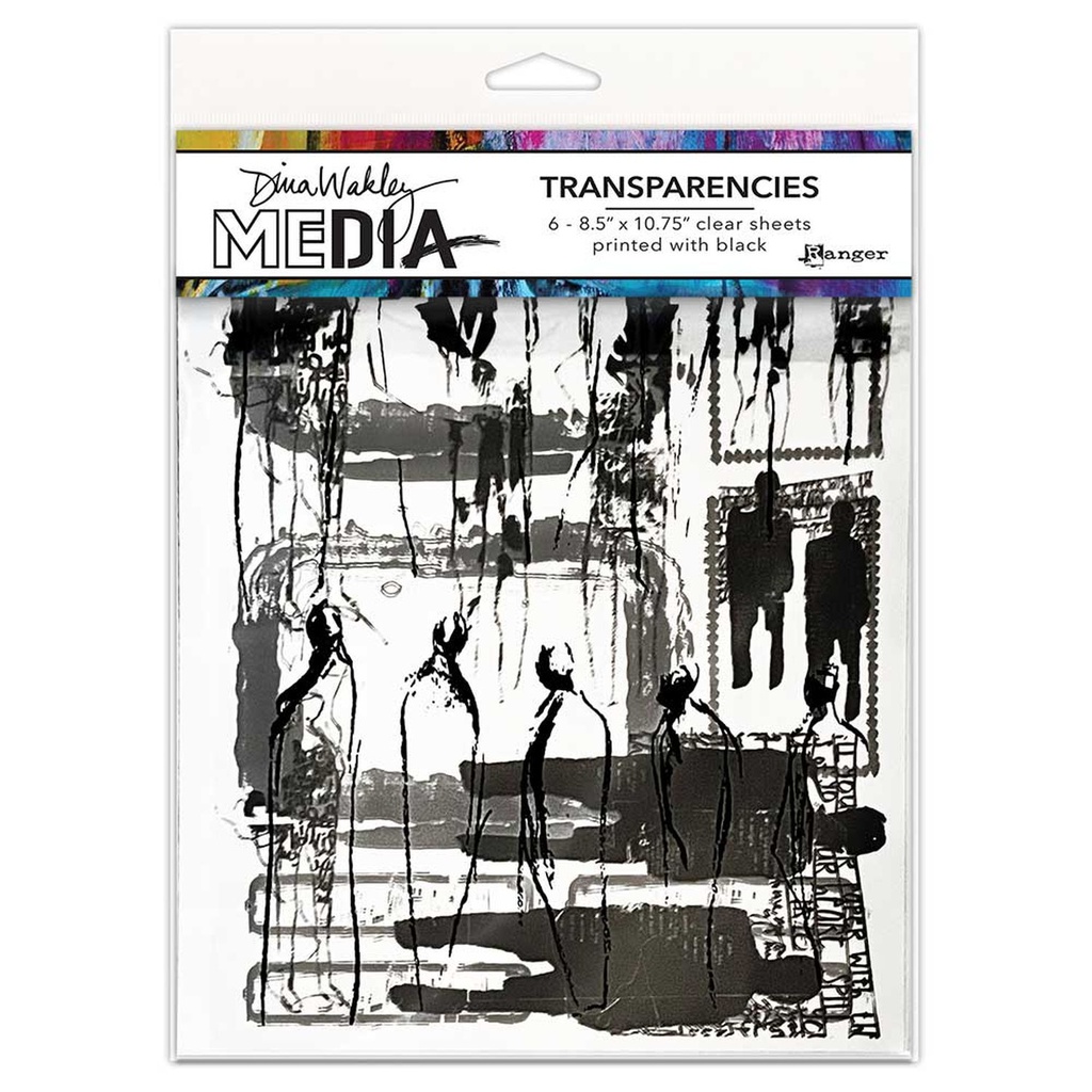 Dina Wakley MEdia Transparencies - Frames & Figures Set 2