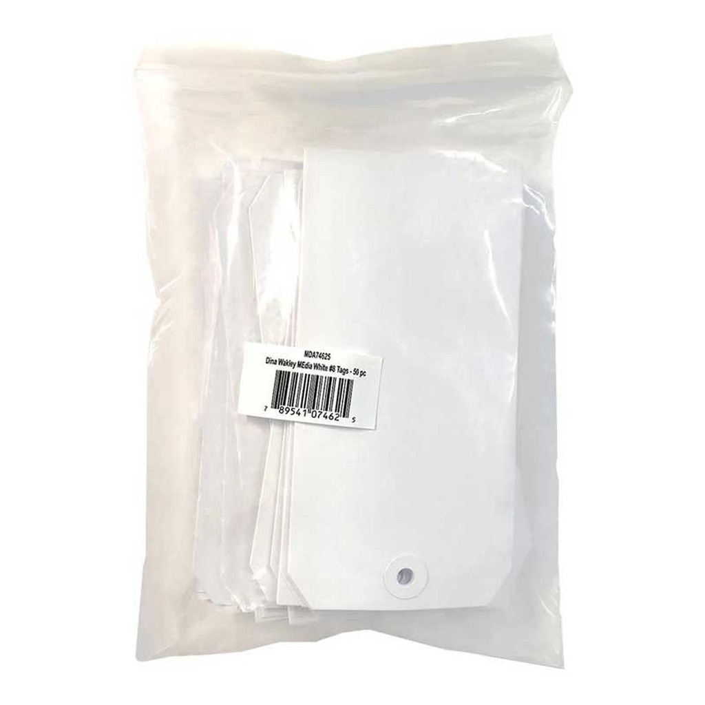 Dina Wakley Media White #8 Tags - 50 Pack