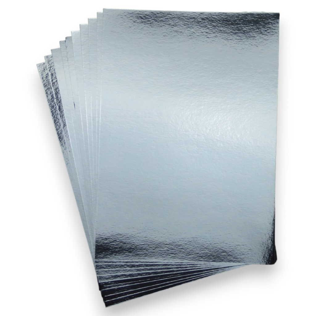 Metallic Silver A4 Cardstock 250gsm Pack of 10 sheets