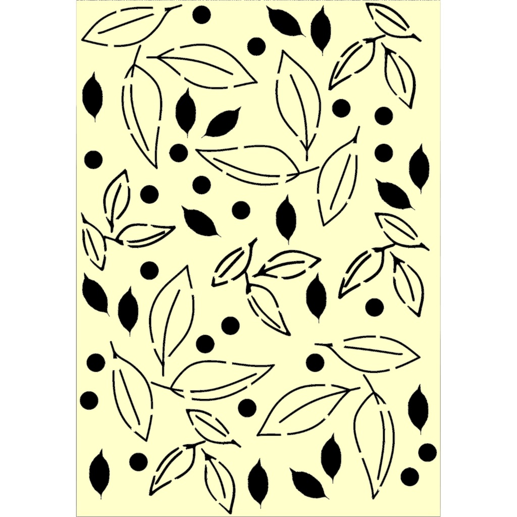 Personal Impressions Mylar Stencil - A5 - Leaves