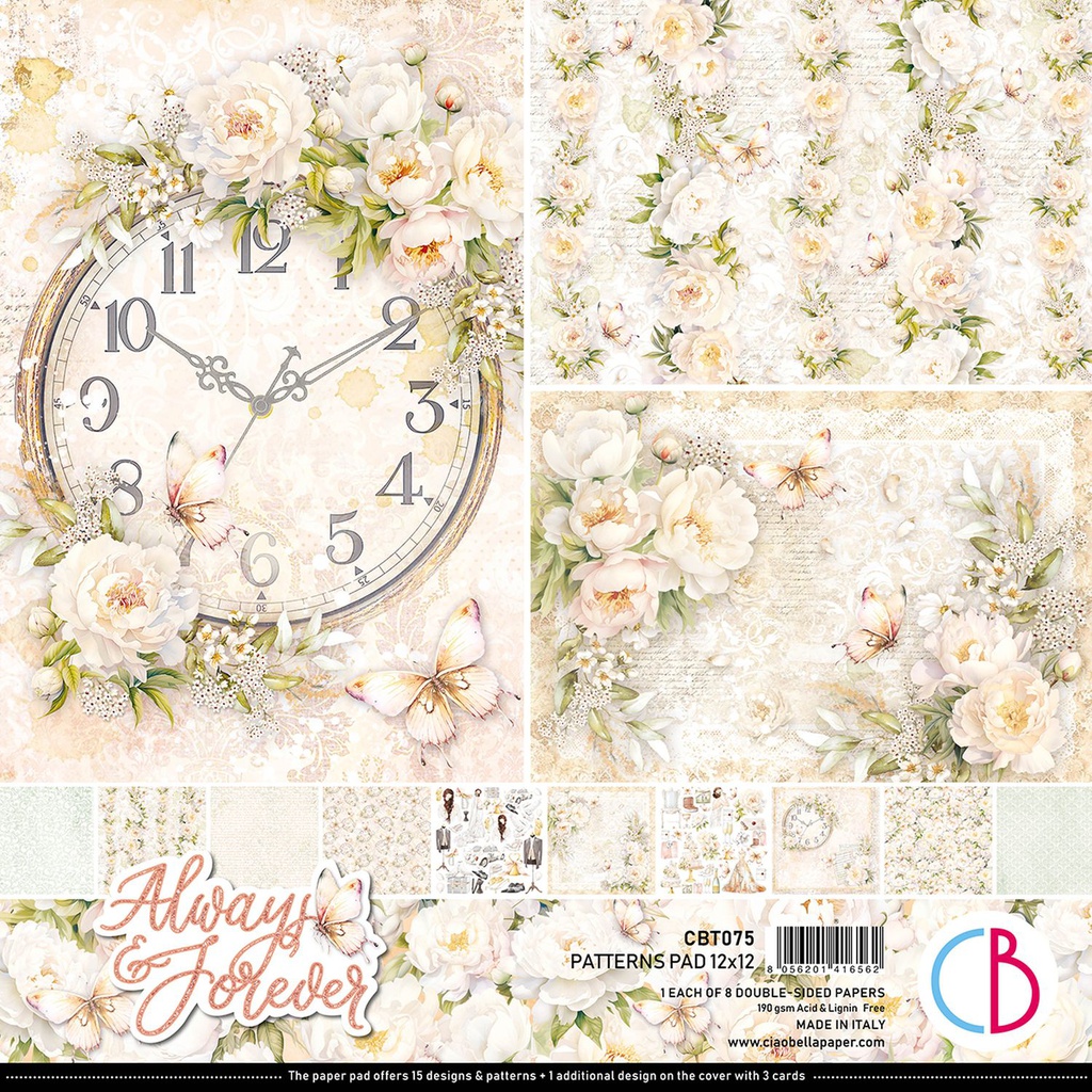 Ciao Bella Paper - Always & Forever - 12"x12" Patterns Pad 
