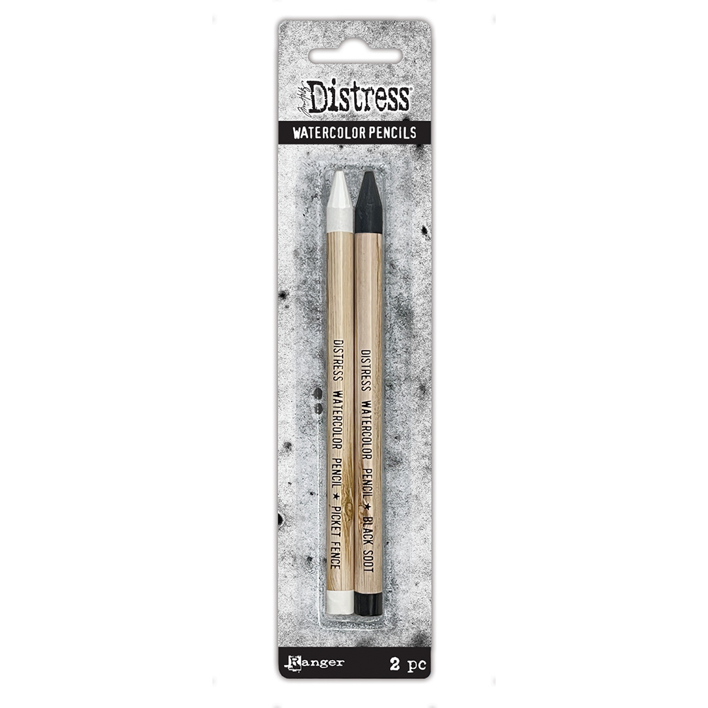 Tim Holtz® Distress Watercolour Pencils black and white 2 pack