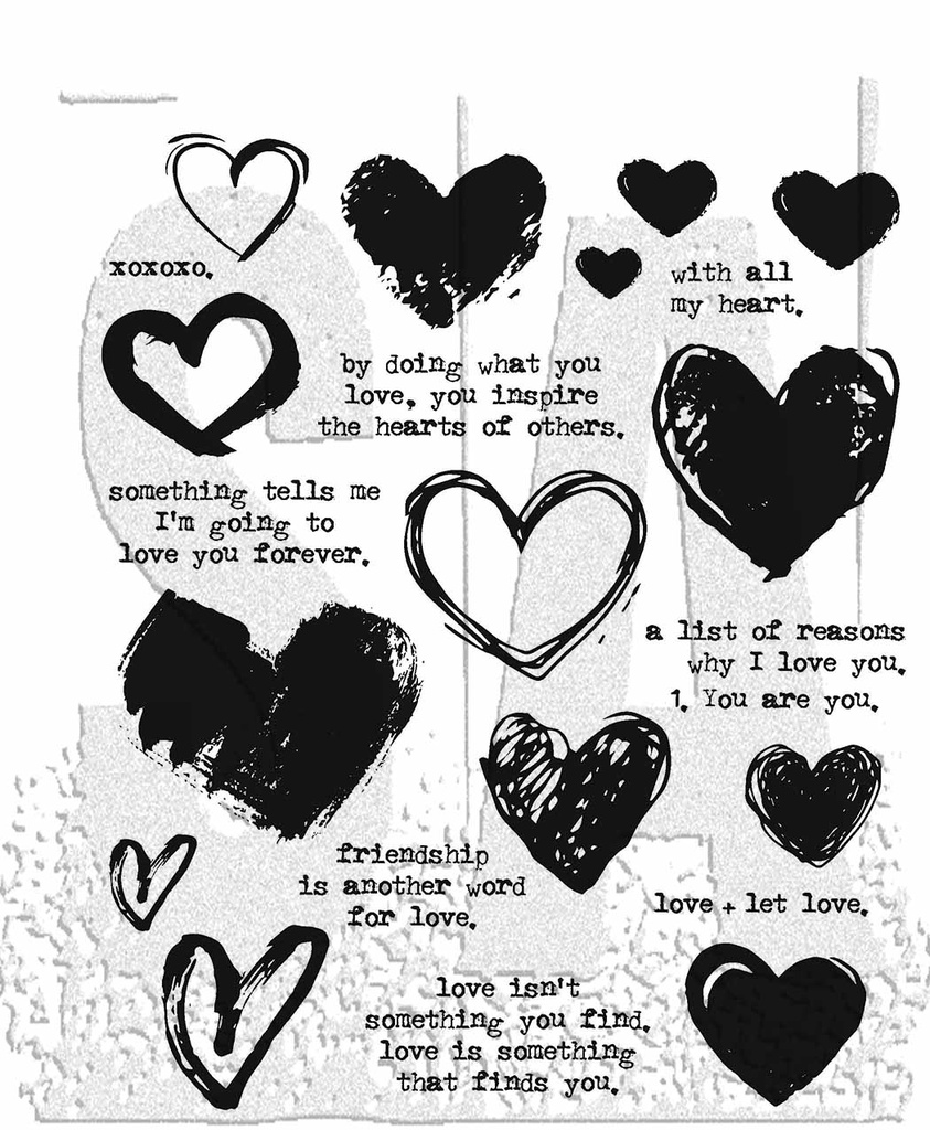 Love Notes Tim Holtz Cling Stamps