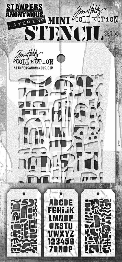 Tin Holtz Mini Stencil Set #58 (3 Ea.)