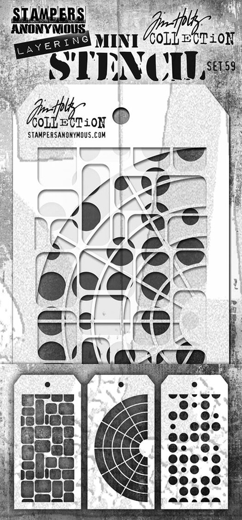 Tin Holtz Mini Stencil Set #59 (3 Ea.)