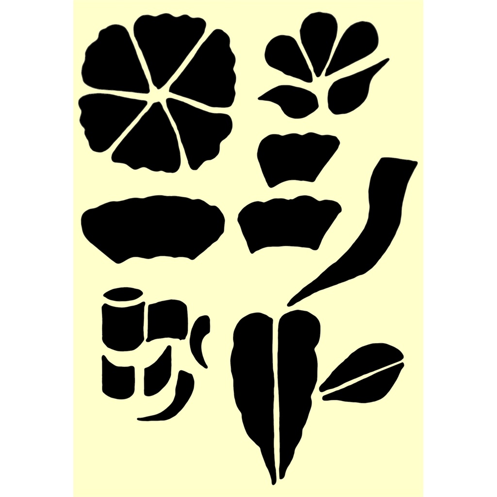 Personal Impressions FolkArt Brush Strokes #2 A5 Mylar Stencil