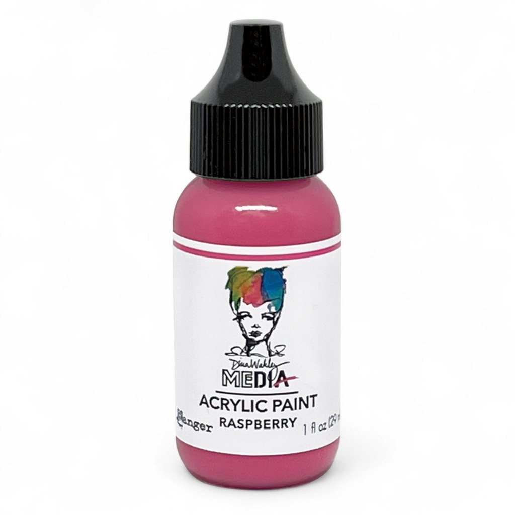 Dina Wakley MEdia Acrylic Paints - Raspberry (1oz)
