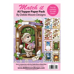 [DMMIPP096] Match It Paper Pack - Christmas Bears - Santa