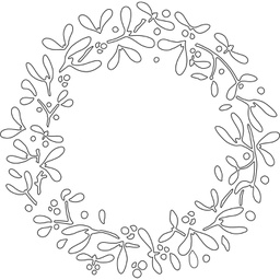 [CDSTMI-01] Mistletoe Wreath Majemask Stencil