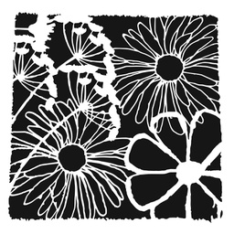 [TCW948] 12x12 Stencil Framed Flowers