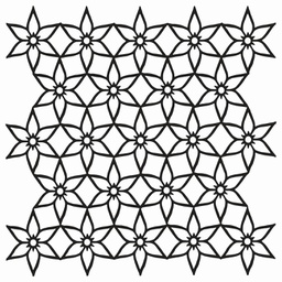 [TCW945S] 6x6 Stencil Starflower Net