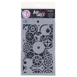 [CBMSB029] Texture Stencil 5x8 Clock Gears