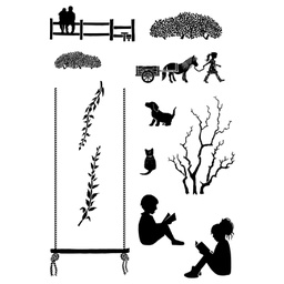[CDCCSTINT-02] In The Swing A6 Clear Stamp Set