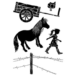 [CDCCSTPON-01] Pony Trek A6 Clear Stamp Set