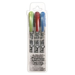 [TSCK81173] Distress Pearl Crayons Holiday Set 3  (Includes Fresh Balsam, Tart Cranberry &amp; Winter Frost) - Tim Holtz Limited Edition
