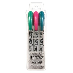 [TSCK81180] Distress Pearl Crayons Holiday Set 4  (Includes Merry Mint, Cocktail Party &amp; Shiny Bauble) Tim Holtz Limited Edition