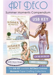 [DMUSB051] Summer Moments Art Deco Crafting Compendium USB Key Collection