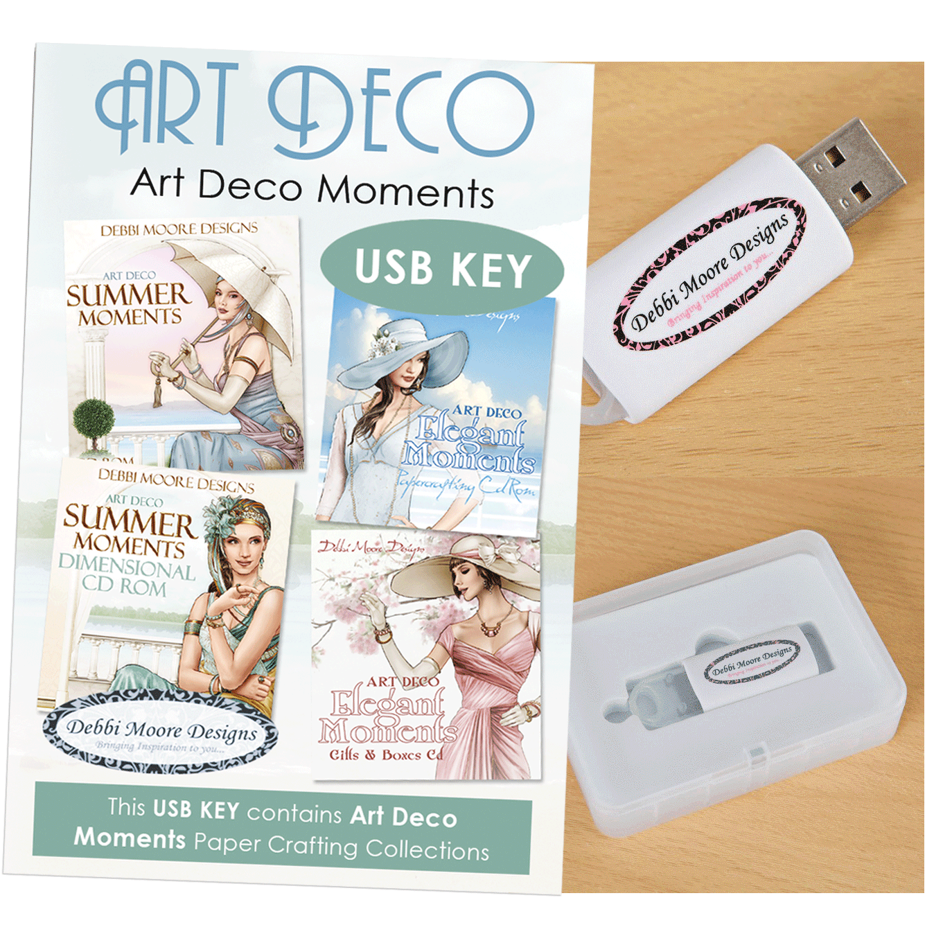 [DMUSB054] Art Deco Moments Crafting Compendium USB Key Collection