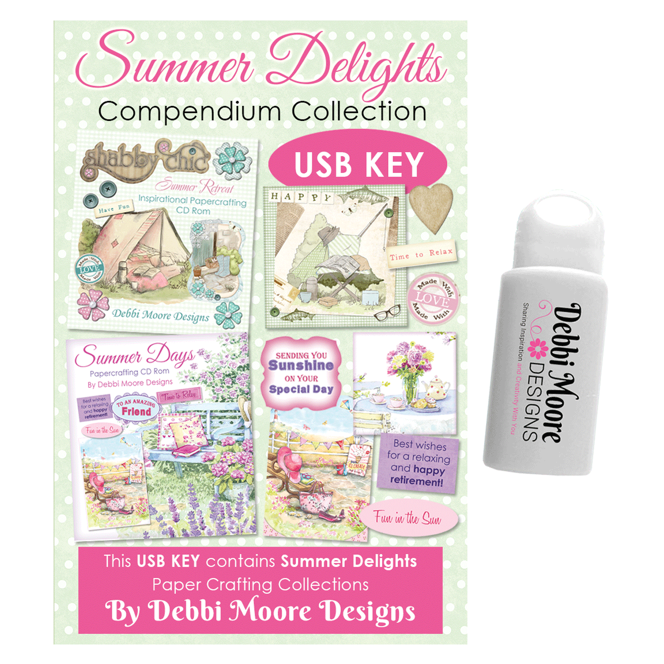 [DMUSB086] Summer Delights Crafting Compendium USB Key Collection
