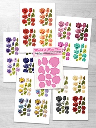 [DMMI139-DMMI139] Mini Match It - Rose Die and Flower Sheets with Forever Code - DMMI139-DMMI139