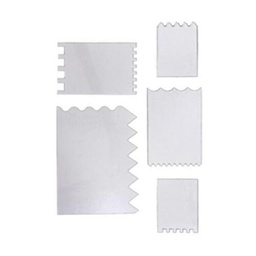 [CLDAS269] 5pc Clear Texture Cards Wax Effects Accessories