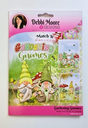 [DMMI160] Debbi Moore Designs Gardening Gnomes Match It Die Set with Match It Forever Code 