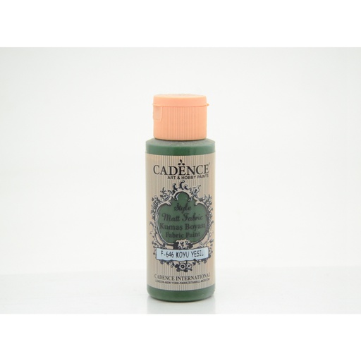 Cadence Style Matt Fabric Paint - Dark Green (59ml)
