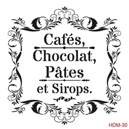 [CA019952] 25 x 25 Midi Stencil - Café Chocolat