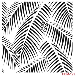 [CA020866] 25 x 25 Midi Stencil - Palm Leaf