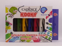 [CA766770] Kooky Gouache Tempera Paint Set - 15 ml (6 Pieces)