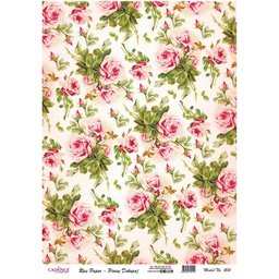 [CA729119] Rice Decoupage Paper - Roses in Bloom