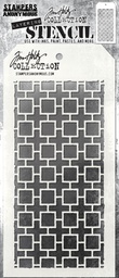 [AGTHS157] LINKED SQUARES, LAYERED STENCIL
