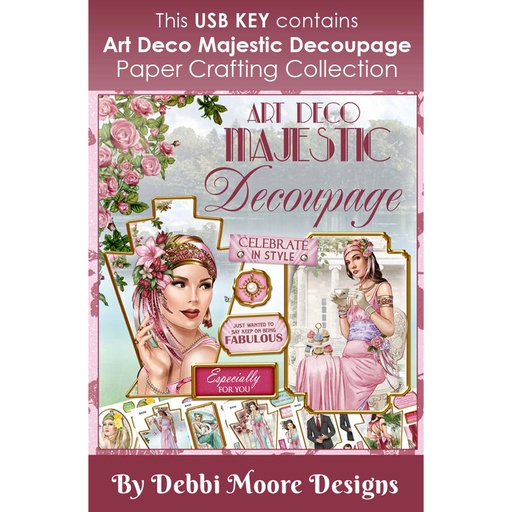 Art Deco Majestic Decoupage USB