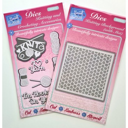 [CC0181] Sweet Dixie Knitting and Crocheting Accessories and Knitting Background Die Set