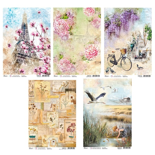 Ciao Bella Paper Romantic Rice Paper Collection (5 designs)