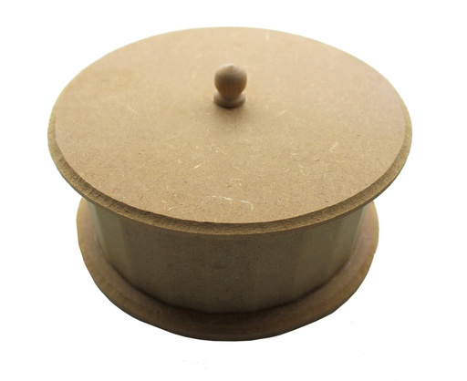MDF Round Box with lid (18x18x8cm)