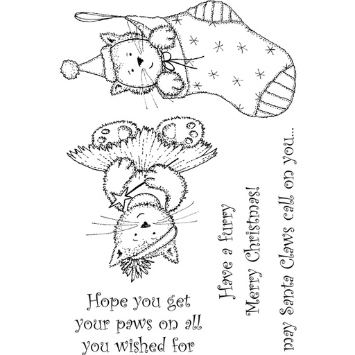 Sweet Dixie Furry Christmas Cats by Lindsay Mason