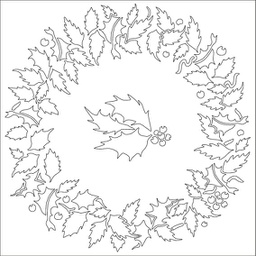 [CDSTHO-03] Holly Wreath - MajeMask Stencil