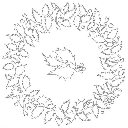 Holly Wreath - MajeMask Stencil